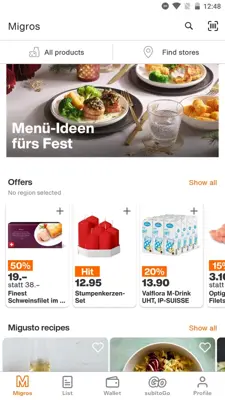 Migros android App screenshot 0