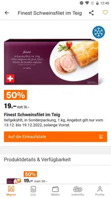 Migros android App screenshot 1